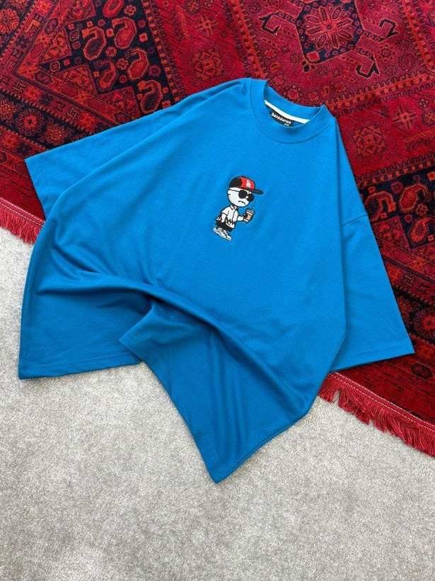 تیشرت گلدوزی آدمک دونخ مچینست باکسی